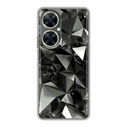 Дизайнерский силиконовый чехол для Хуавей Нова 11и / Huawei Nova 11i Черные кристаллы матовый силиконовый чехол сиреневая цветочная рамка на huawei nova 11i хуавей нова 11i