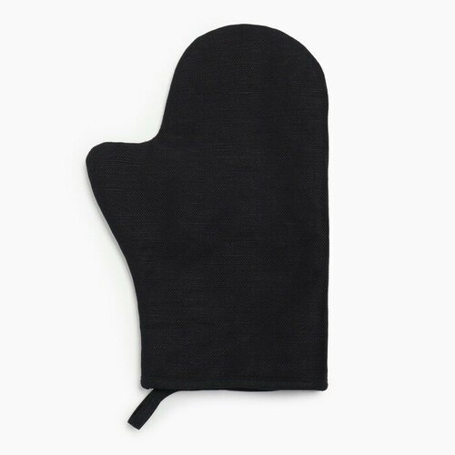 Варежка-прихватка Этель Freedom 20х28см цвет чёрный лён 45 хл 55 395 гм 683₽