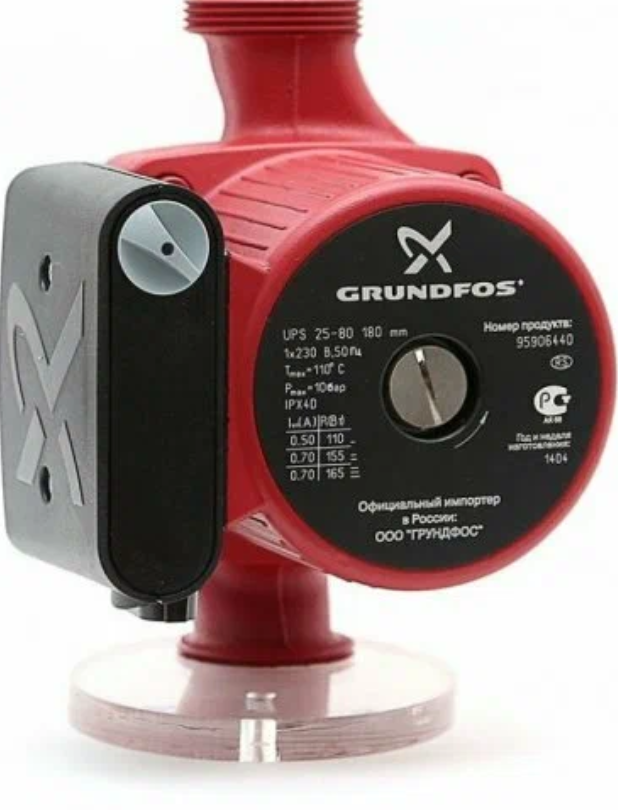 Циркуляционный насос Grundfos UPS 25-60 180 230В (60 Вт) белый/синий