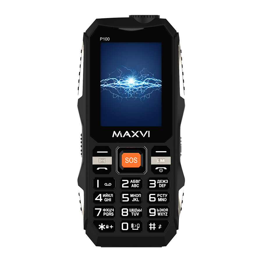 Телефон MAXVI P100, 2 SIM, черный