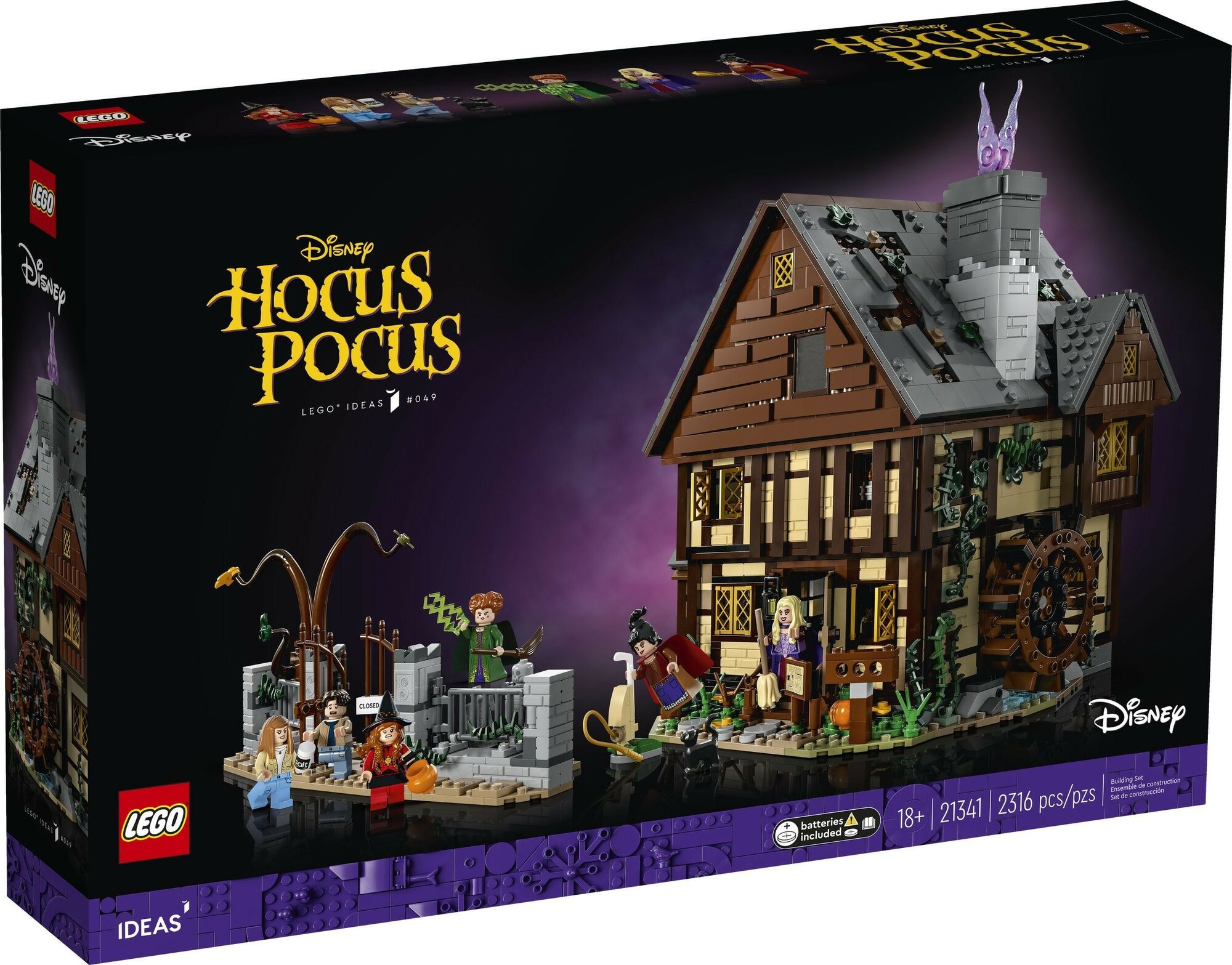 Конструктор LEGO Ideas 21341 Фокус-Покус: Коттедж сестер Сандерсон, 2316 деталей, 18+