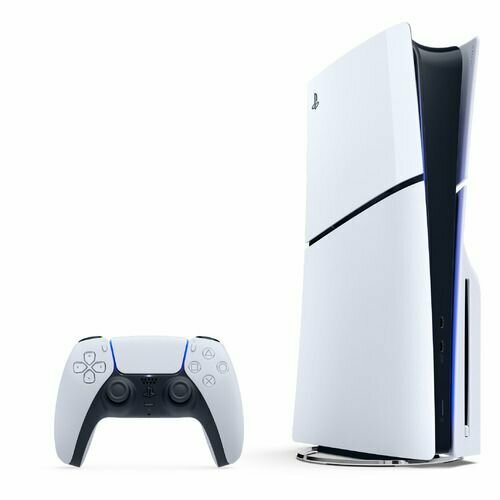 фото Игровая приставка sony playstation 5 slim, с дисководом 1000 гб ssd, marvel spider-man 2, белый