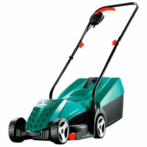 Электрическая газонокосилка BOSCH Rotak 32 (0.600.885.B00), 1200 Вт, 32 см бирюзовый, черный