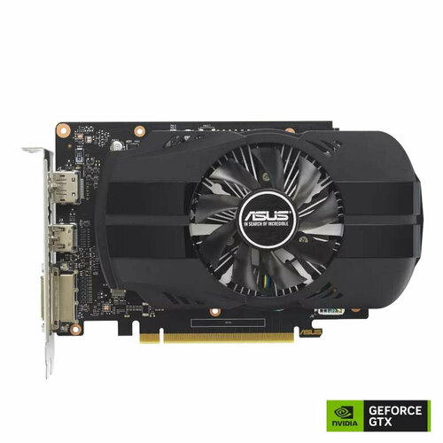 ASUS Видеокарта ASUS GeForce GTX 1630 Phoenix PH-GTX1630-4G-EVO (GeForce GTX 1630, 4ГБ GDDR6, DVI, HDMI, DP) (PCI-E) (ret) видеокарта asus pci e tuf gtx1660ti o6g evo gaming nvidia geforce gtx 1660ti 6144mb 192 gddr6 1500 1