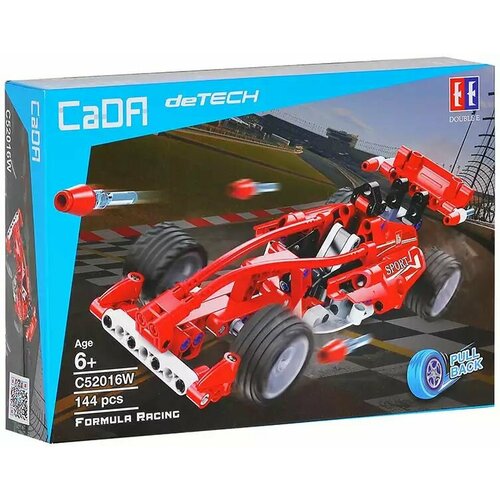 Конструктор машина гоночная красная с инерционным механизмом C52016W 144 дет.
