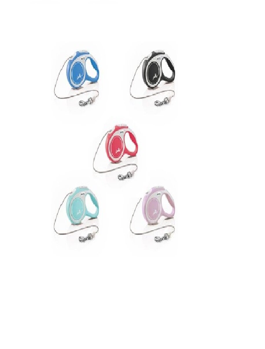 FLEXI New LINE Comfort XS Поводок-рулетка серый/розовый,лента 3м до 12кг - фото №11