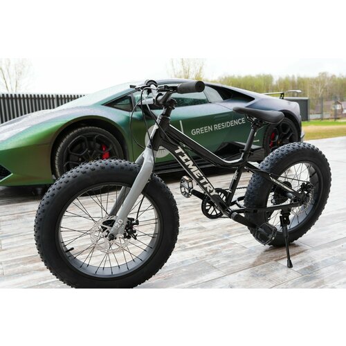 Велосипед фэтбайк Fatbike Time Try TT215/7s 20 Алюминиевая рама 12, черный велосипед фэтбайк fatbike time try tt089 9s 26 алюминиевая рама 17 спортивный вездеход унисекс синий