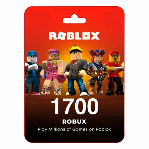 Пополнение счета Roblox на 1700 Robux РФ для России Подарочная карта Роблокс Глобал для любого региона 354900₽