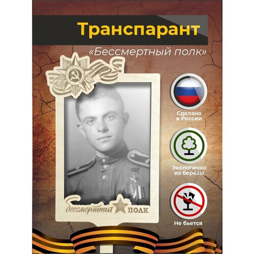 фото Штендер рамка а4 "бессмертный полк", транспарант на 9 мая, в натуральном цвете аливан
