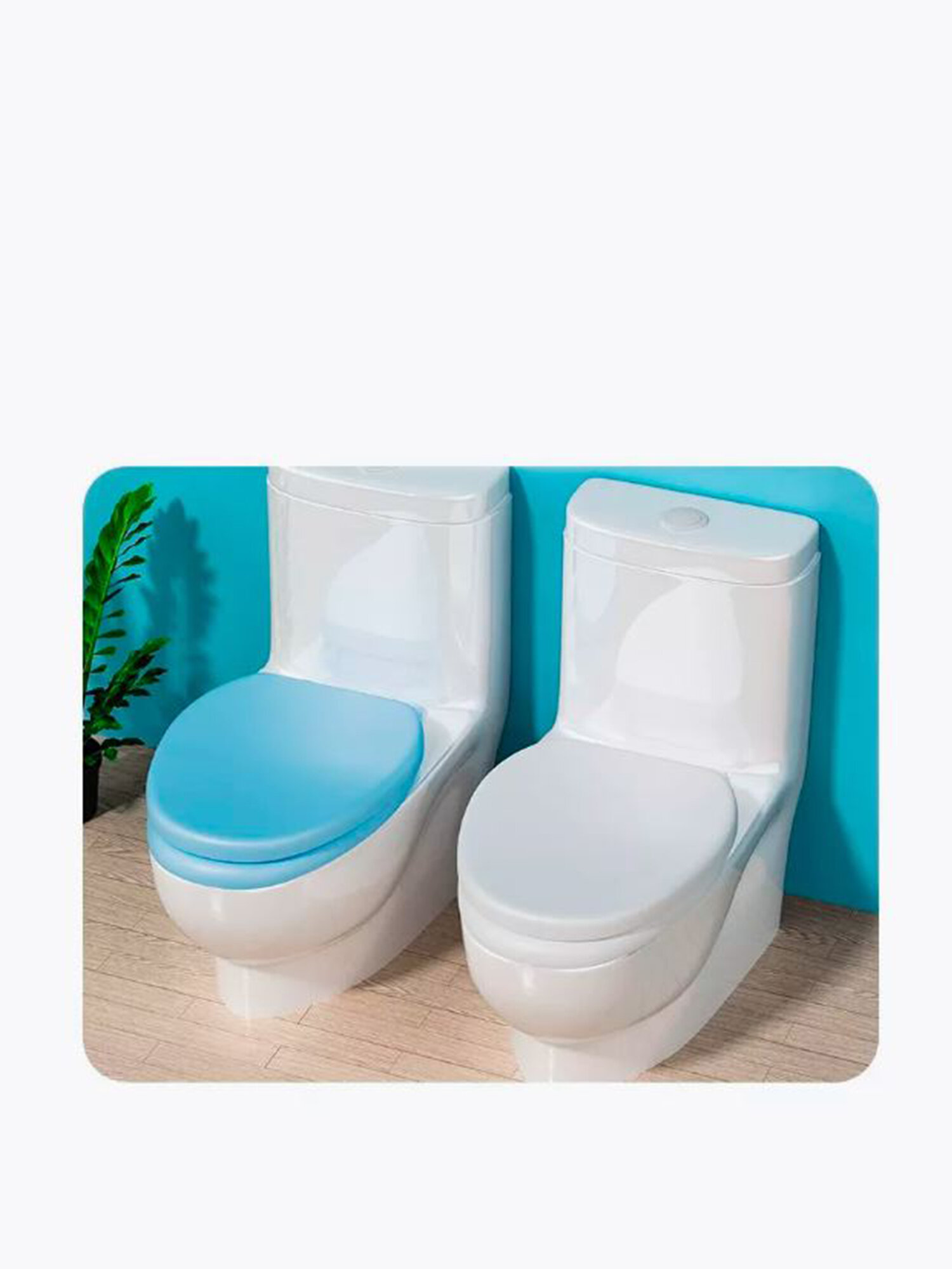 Картинки Силиконовое сиденье на унитаз белого цвета