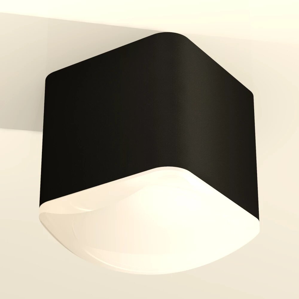 Комплект накладного светильника с акрилом XS7806041 SBK/FR черный песок/белый матовый MR16 GU5.3 (C7806, N7756)