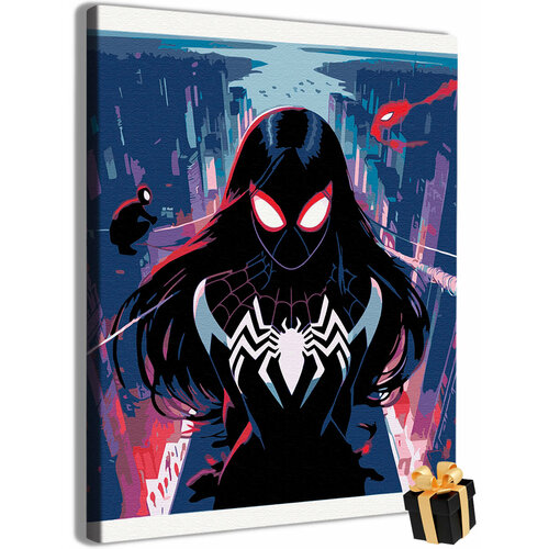 Картина по номерам человек паук женщина паук