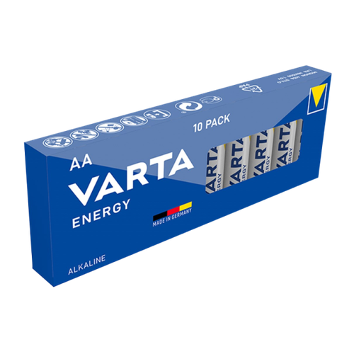 Батарейка Varta ENERGY LR6 AA BOX10 Alkaline 1.5V (4106) (10/400)(10шт) VARTA 04106229410 батарейка aa varta longlife 4106 lr6 2 штуки vr lr6 2bl ll