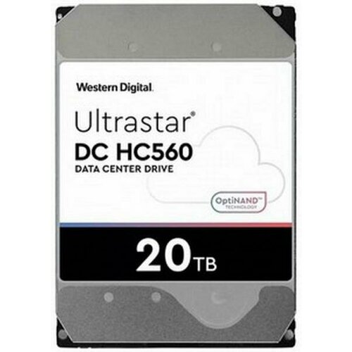 Жёсткий диск 3.5 20 Тб 7200rpm 512 Western Digital HC560 SATA III жесткий диск western digital ultrastar dc hc560 wuh722020ale6l4 0f38755 20тб 3 5 7200rpm 512mb sata 512e helium