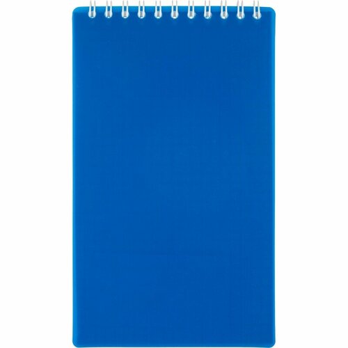 Блокнот Attache Economy Синий 100х170 мм 80 листов металлический гребень пластиковая обложка клетка 320₽