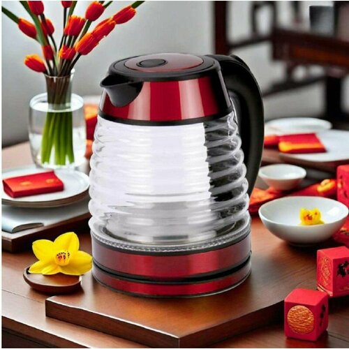 Чайник электрический стеклянный с подсветкой 1500Вт 1938₽