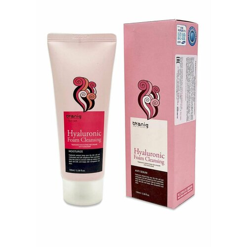 BRANIG Пенка для умывания с гиалуроновой кислотой Hyaluronic Foam Cleansing Branig 100 мл