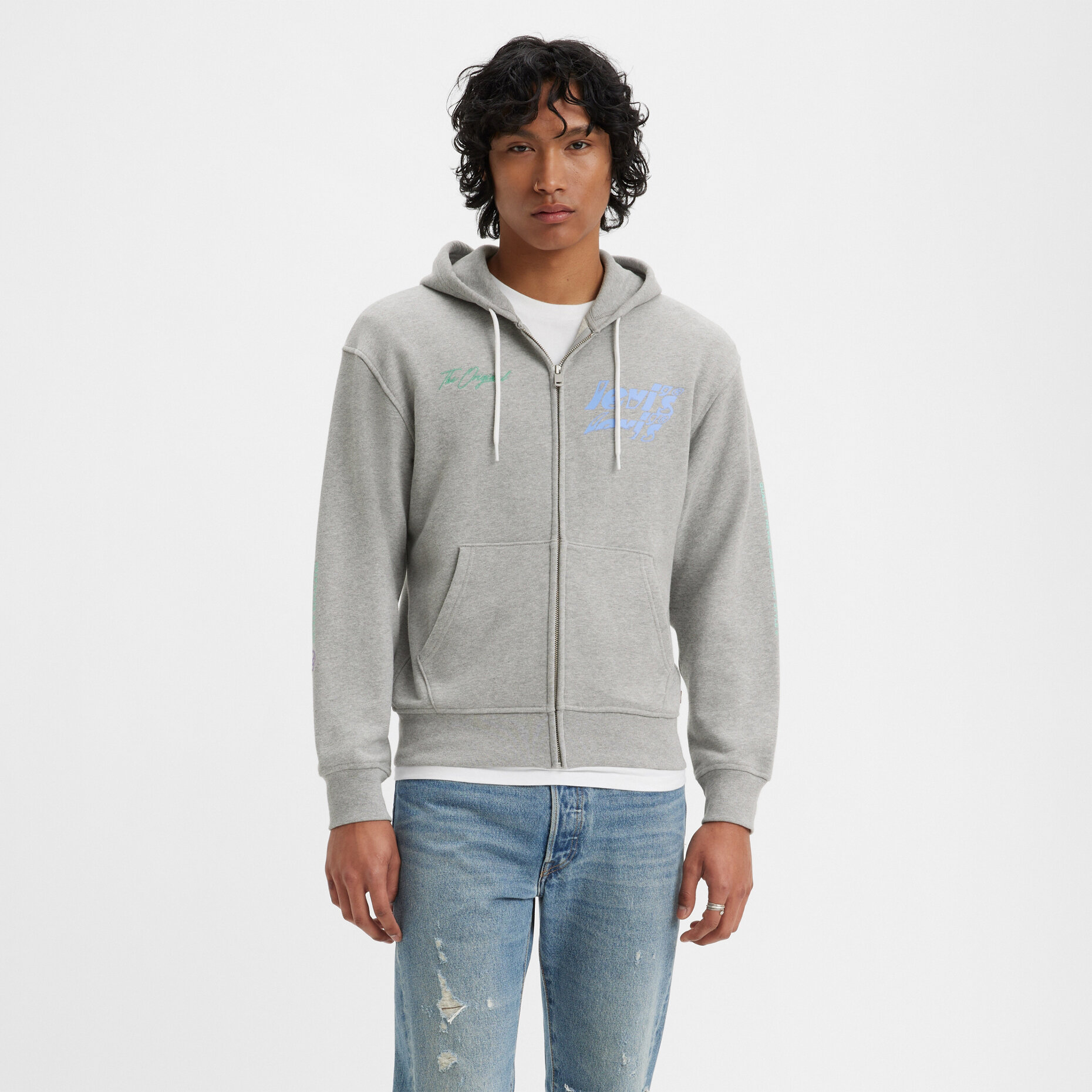 Толстовка Levi's Men Relaxed Graphic Zip Up Hoodie