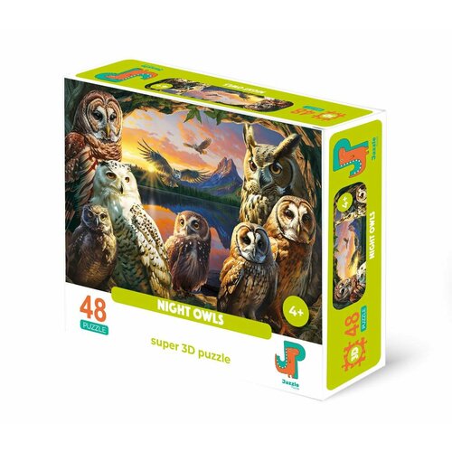 Пазл детский 3D Jazzle Puzzle 48 деталей Ночные совы 580₽