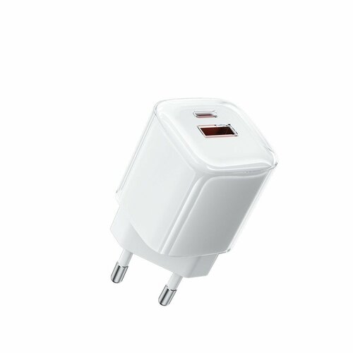 Сетевое зарядное устройство WiWU Wi-U018 Jello QC+PD, GaN Fast Charger 35W White