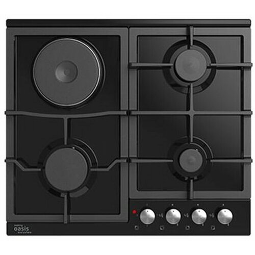 Варочная панель газовая Oasis P-MBK31 черн 4-х комф розж чугун решетки 1720100₽
