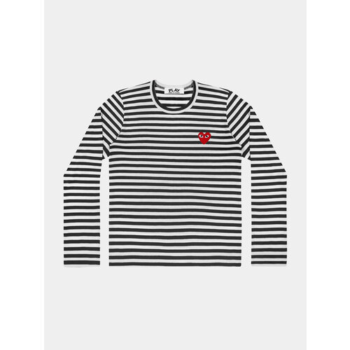 Лонгслив Comme des Garcons PLAY Striped, размер XXL, черный
