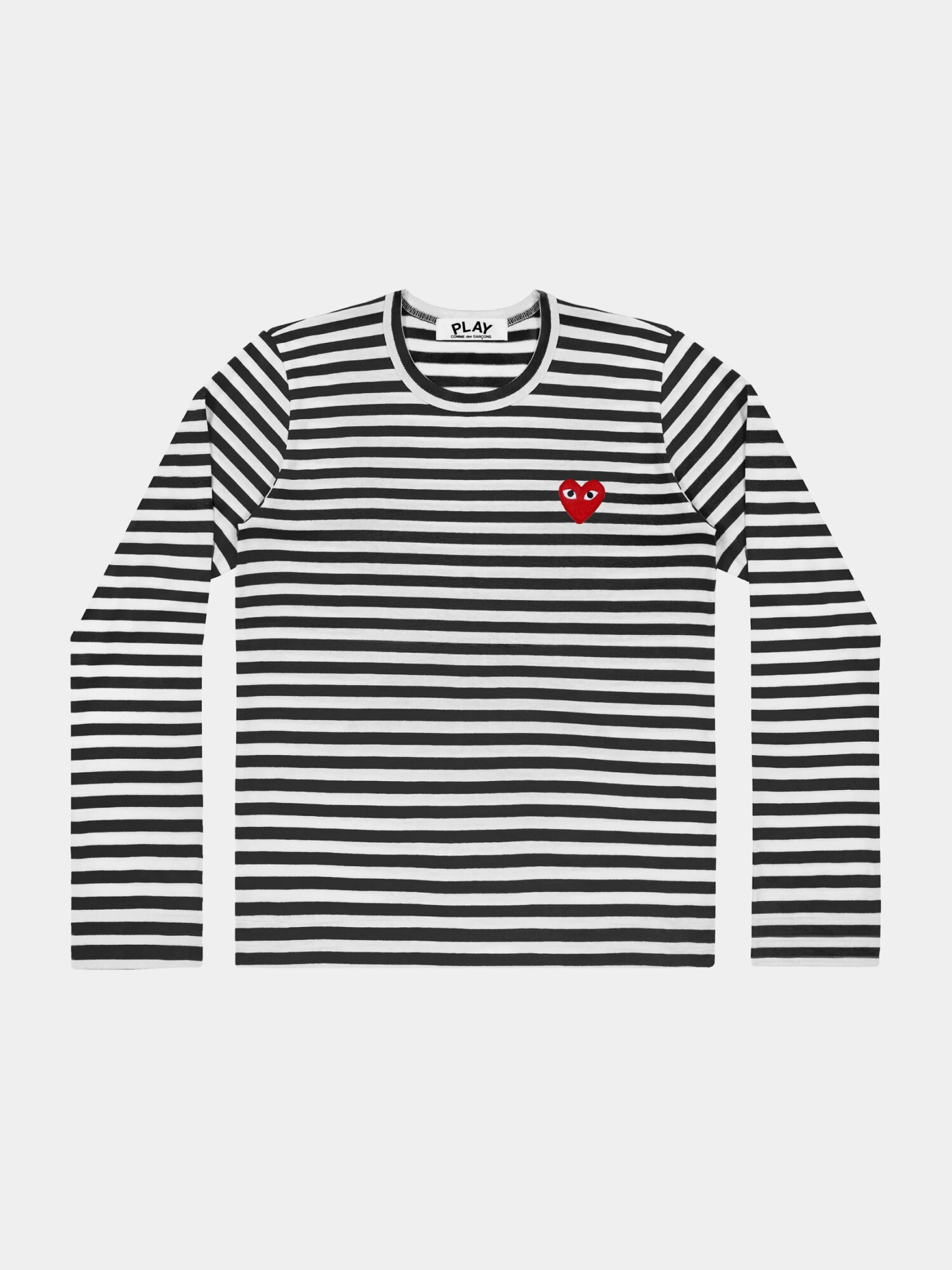 Лонгслив Comme des Garcons PLAY Striped, размер XL, черный