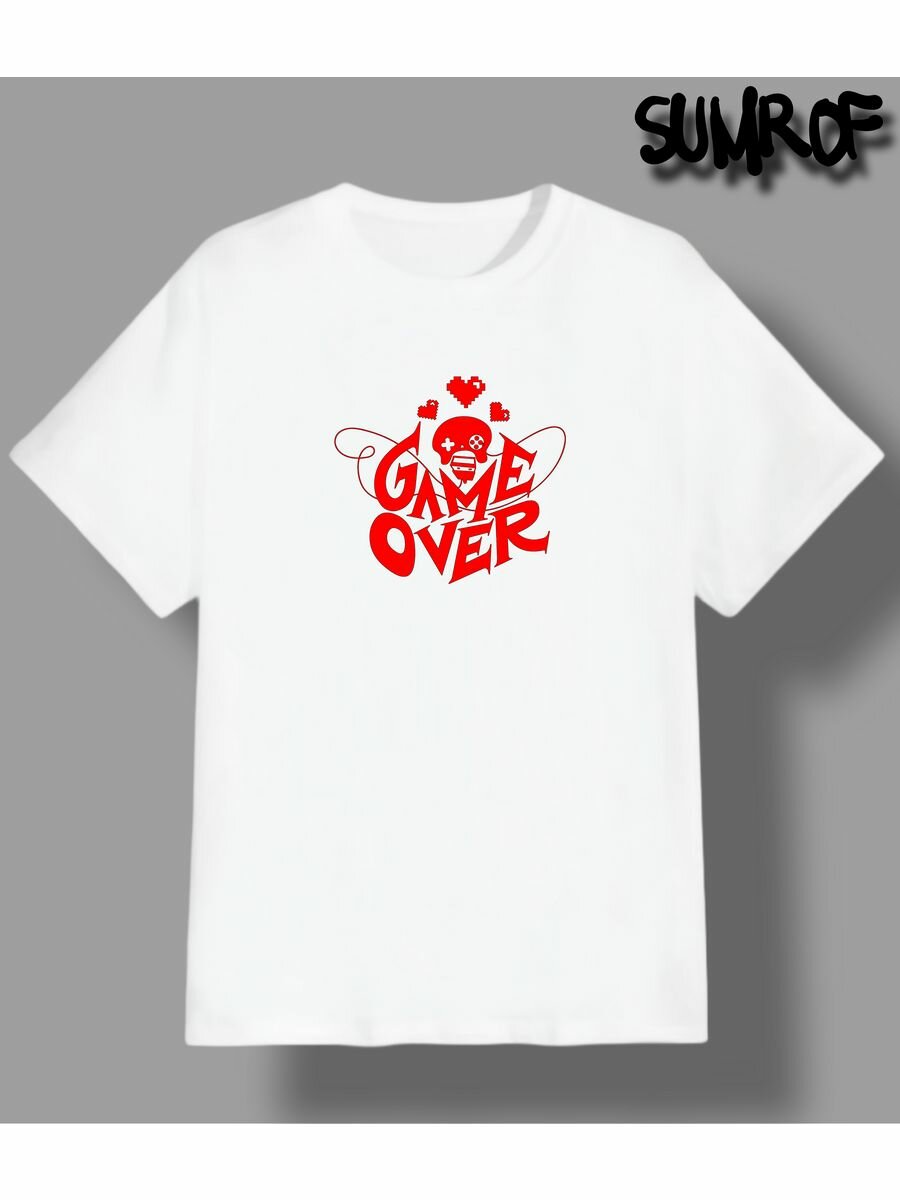 Футболка Zerosell Game over, размер 4XS, белый