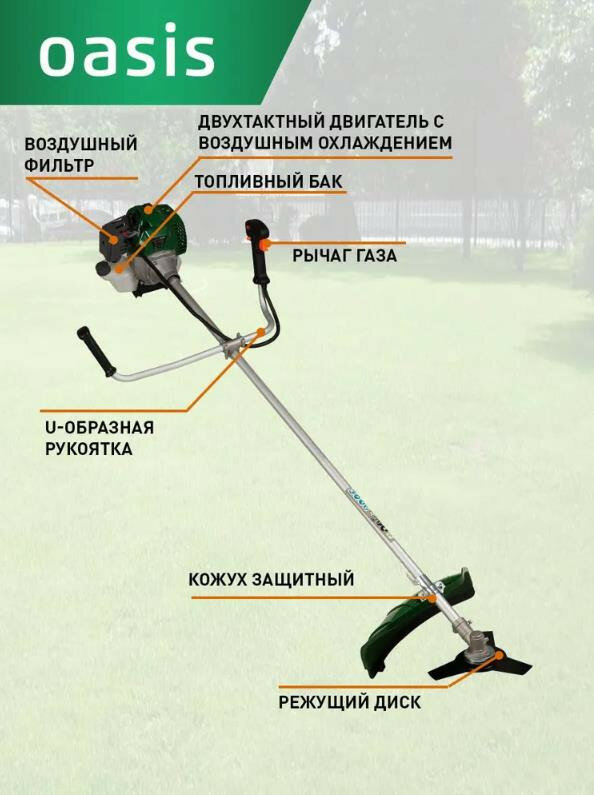 OASIS TB-2500P Бензиновая мотокоса (2 коробки))