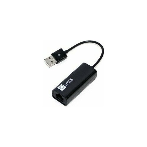 5bites Кабель-адаптер UA2-45-02BK USB2.0 сетевая карта - RJ45 10/100 Мбит/с, 10см сетевой кабель 5bites rj45 t568a t568b 2 rj45 10 100 base t ly sb026b a