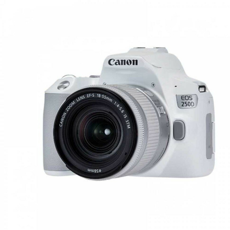 Зеркальный фотоаппарат Canon EOS 250D Kit EF-S 18-55mm f/4-5.6 IS STM white