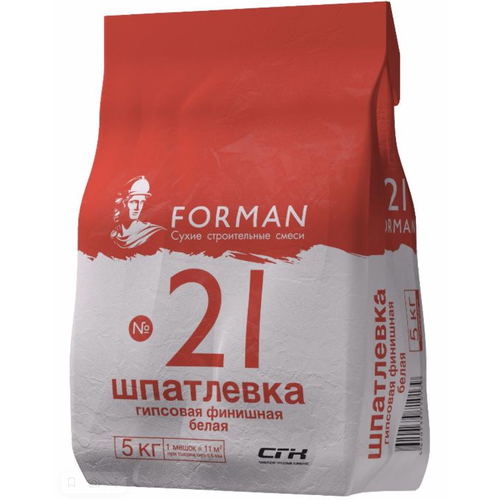 Шпатлевка гипсовая финишная 5кг №21 форман 87264 шпатлевка forman 81