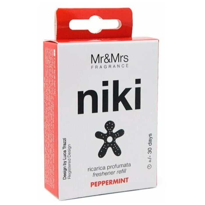 Mr&Mrs Fragrance, Сменный блок ароматизатора для автомобиля NIKI Pepper Mint (Перечная мята)-1шт.