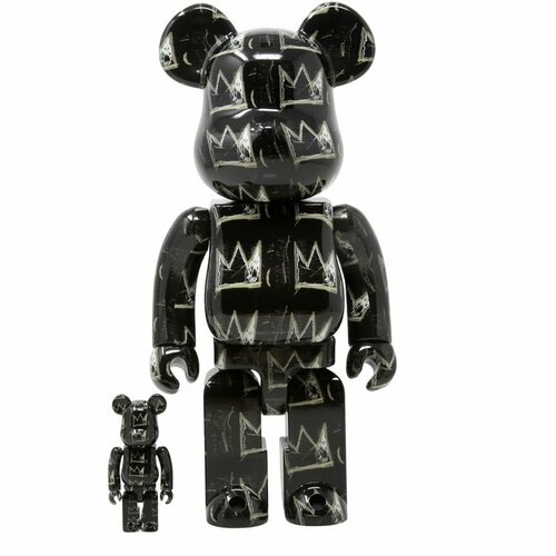 Дизайнерская игрушка медведь BearBrick Жан-Мишель Баския. Коллекционная редкая игрушка 28 см игровые фигурки medicom bearbrick x cleverin x marvel 200% 1 штука 15 сантиметров