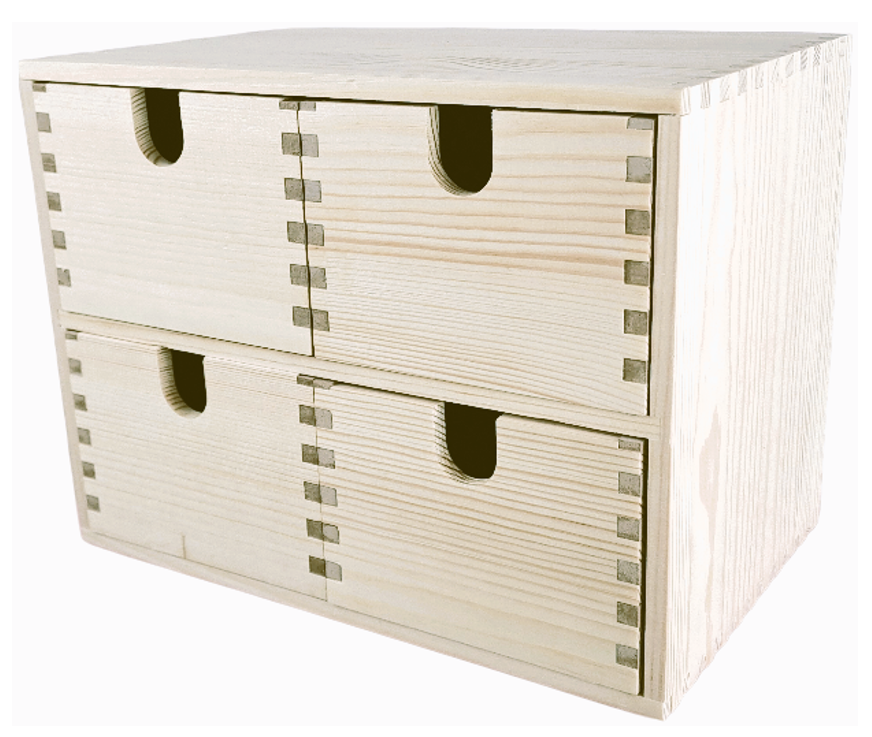 фото Комод-мини KETT-UP ECO моппе 2 (4 ящика)Ю, KU359.3, 29*18*22см