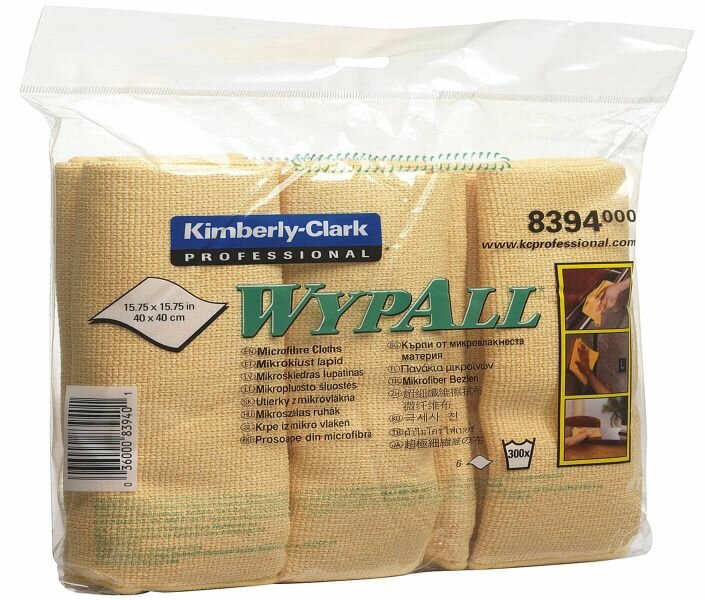 8394 Микрофибра в пачках WypAll Microfibre Cloth жёлтый (1 пач х 6 л)