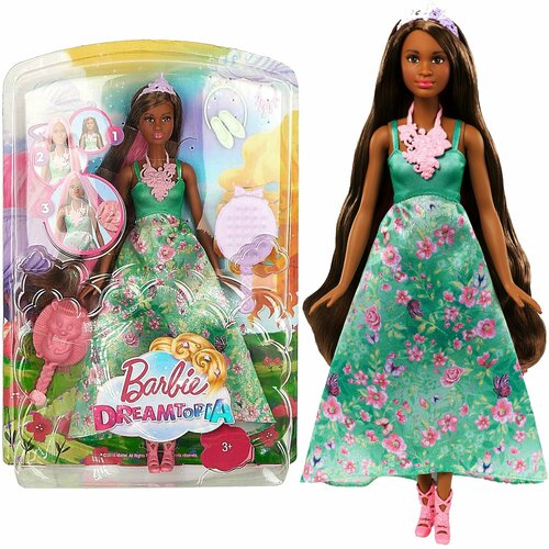 Игровой набор с куклой Barbie Принцесса с волшебными волосами и аксессуарами Mattel barbie кукла цвет платья розовый сиреневый