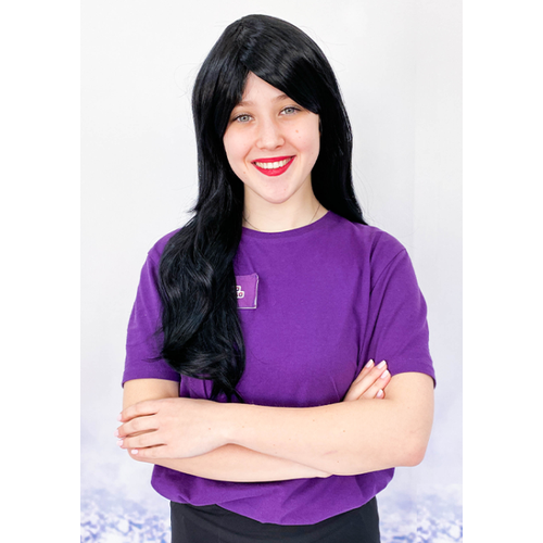 Парик Кристина, искусственные черные длинные волосы