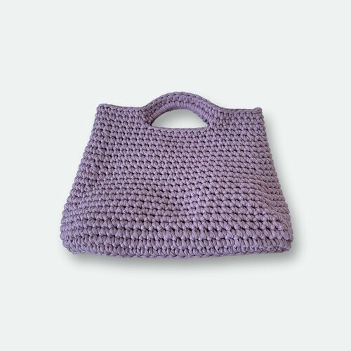 Сумка тоут , фактура вязаная, плетеная, пыльная роза