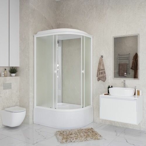 фото Душевая кабина 120х90 Niagara Promo P120/90/40L/MT поддон высокий 40 см, матовое стекло