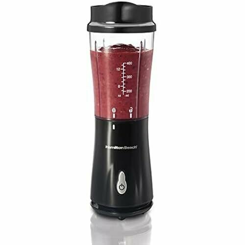 Персональный миксер Hamilton Beach небольшой блендер и прибор для приготовления смузи электрический блендер с дорожной крышкой 04 л 175 Вт чашка для смузи без BPA черный 51101B-CE 1332700₽