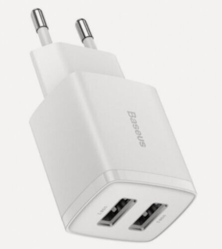 Изображение товара Сетевое зарядное устройство Baseus Compact Charger 10.5 Вт, EU, белый