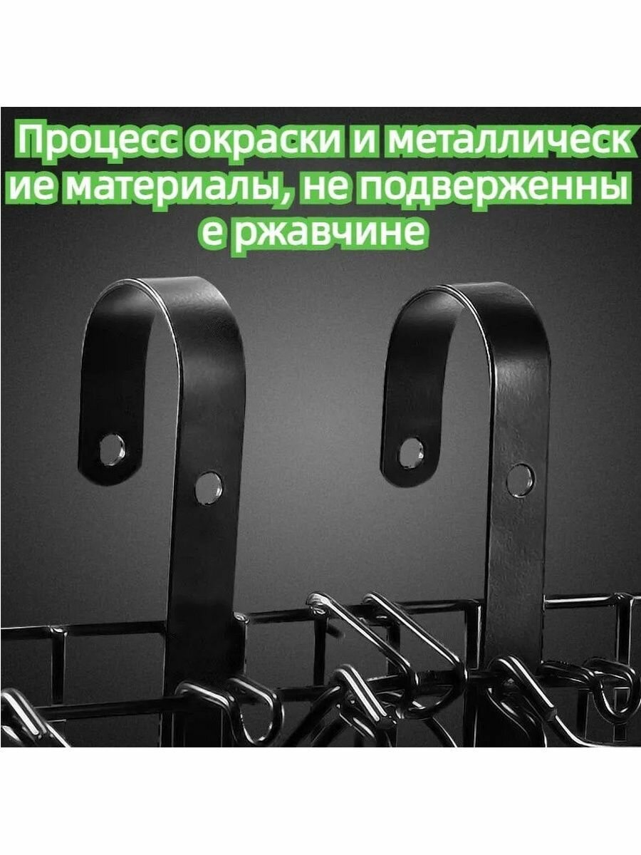 Корзина велосипедная, складная, металлическая, 30 кг, черная — фото 1