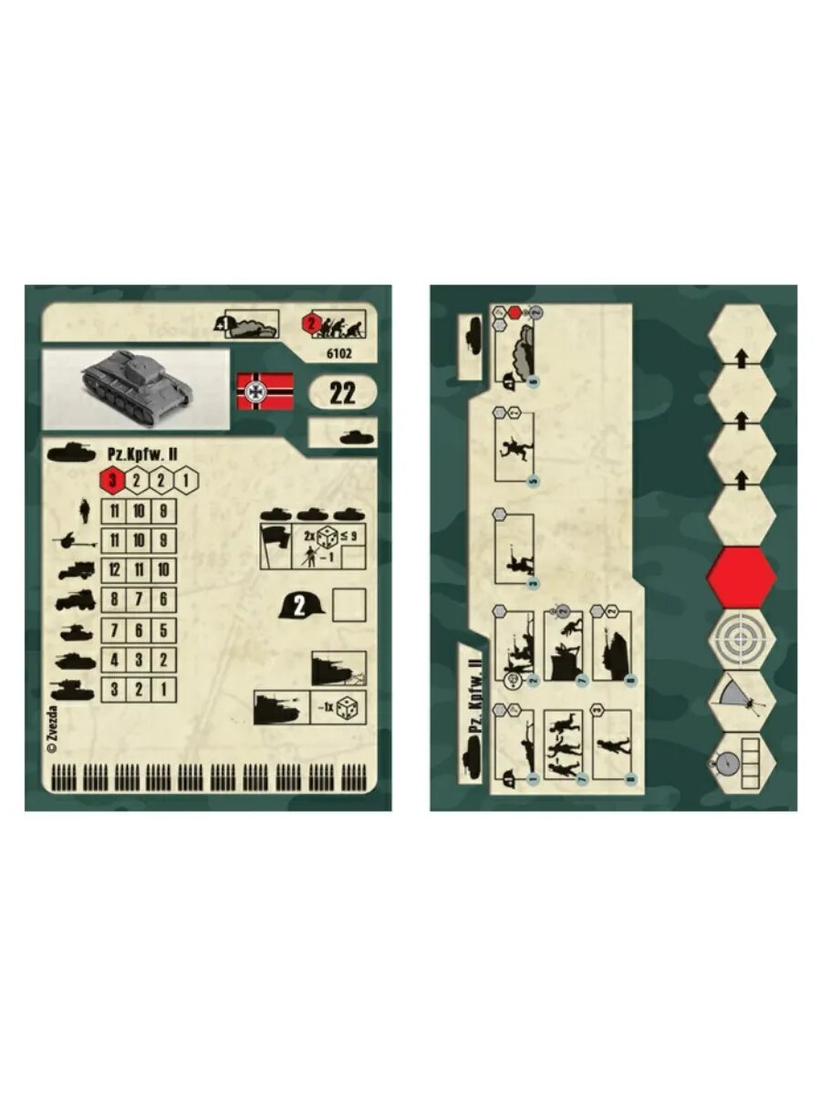 ZVEZDA Немецкий лёгкий танк Pz.Kp.fw II 5 деталей, масштаб 1:100 — фото 1