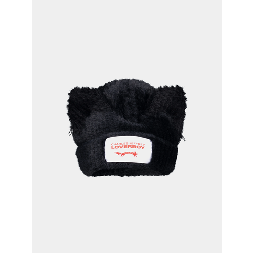 фото Шапка-бини charles jeffrey loverboy fluffy chunky ears для мужчин и женщин, размер onesize, черный
