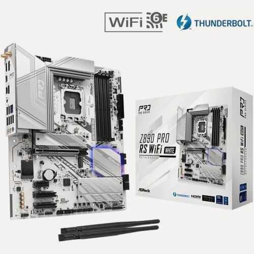 Изображение товара Материнская плата Asrock Z890 PRO RS WIFI WHITE (LGA1851, ATX)