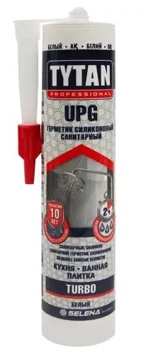 Герметик Tytan Professional UPG TURBO санитарный 280 мл. белый 351 гр