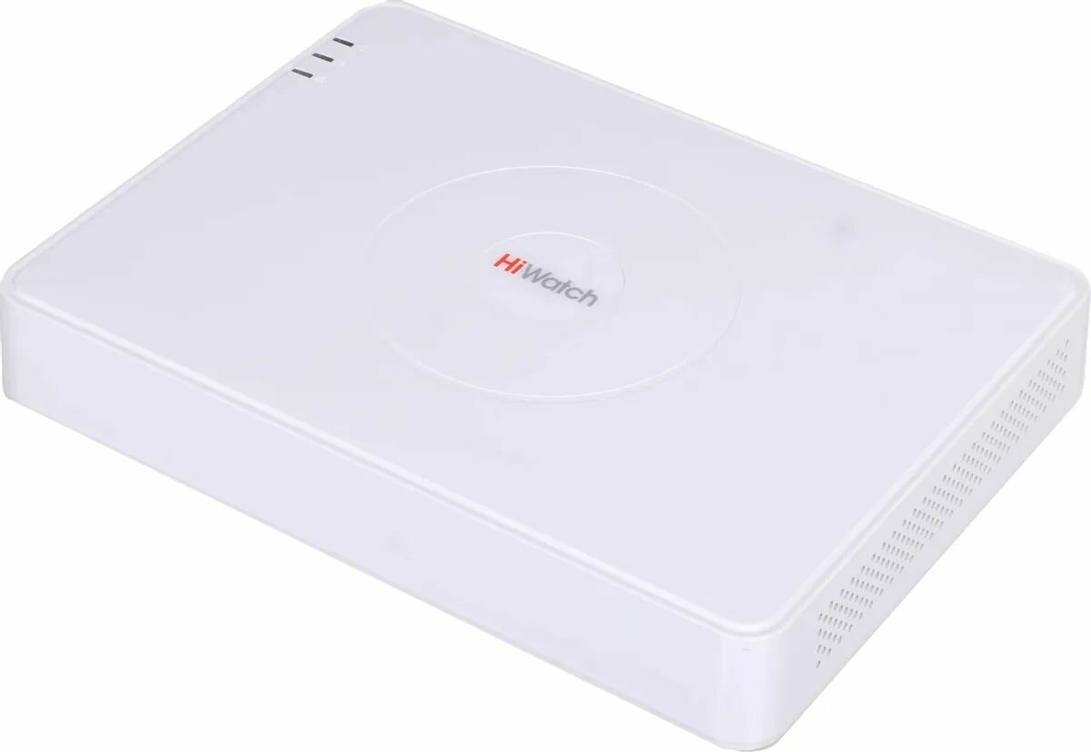 IP-видеорегистратор HiWatch DS-N208P POE 8 каналов 4 МП H.265+ белый