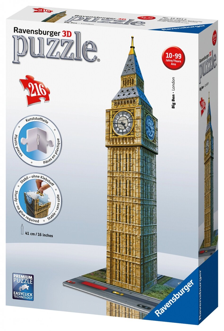 Пазл 3D Ravensburger "Биг-Бен", 216 деталей (12554) — фото 1