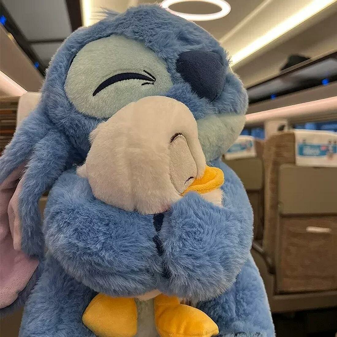 Мягкая игрушка MINISO Лило и Стич, Stitch, плюш, полипропиленновый хлопок, 45 см — фото 1